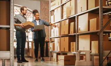 Business team reviewing employee benefits options at a meeting
